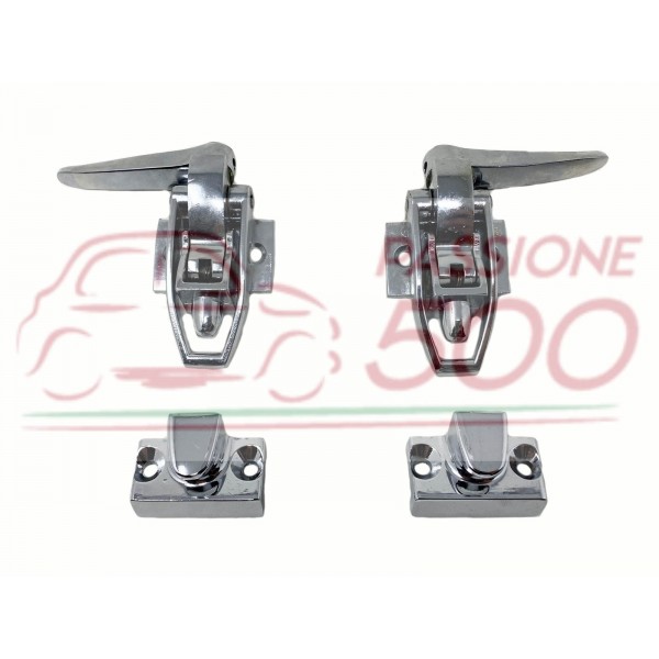 PAIR OF COMPLETE SUNROOF HANDLES AND HOOKS AUTOBIANCHI BIANCHINA CABRIO EDEN ROC