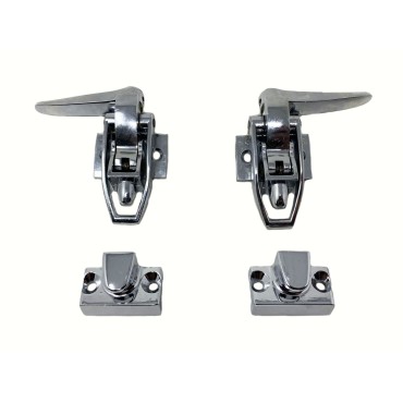 COPPIA DI GANCI MANIGLIE COMPLETE CHIUSURA CAPOTE AUTOBIANCHI BIANCHINA CABRIO EDEN ROC