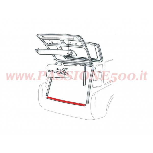 GUARNIZIONE DI BASE PORTELLONE POSTERIORE AUTOBIANCHI BIANCHINA PANORAMICA
