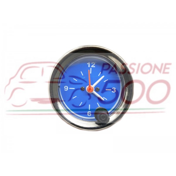 CLOCK GAUGE Diameter 52 mm - BLUE BACKGROUND - FIAT 500 