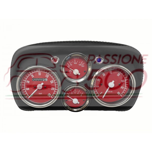 SPORTIVE DASHBOARD SPEEDOMETER - RED BACKGROUND GAUGES - FIAT 500 L