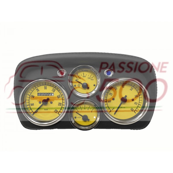 SPORTIVE DASHBOARD SPEEDOMETER - YELLOW BACKGROUND GAUGES - FIAT 500 L