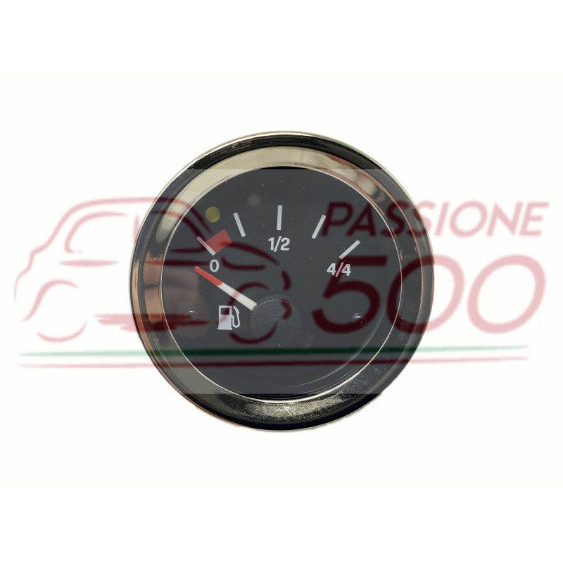FUEL LEVEL GAUGE Diameter 52 mm - BLACK BACKGROUND - FIAT 500 