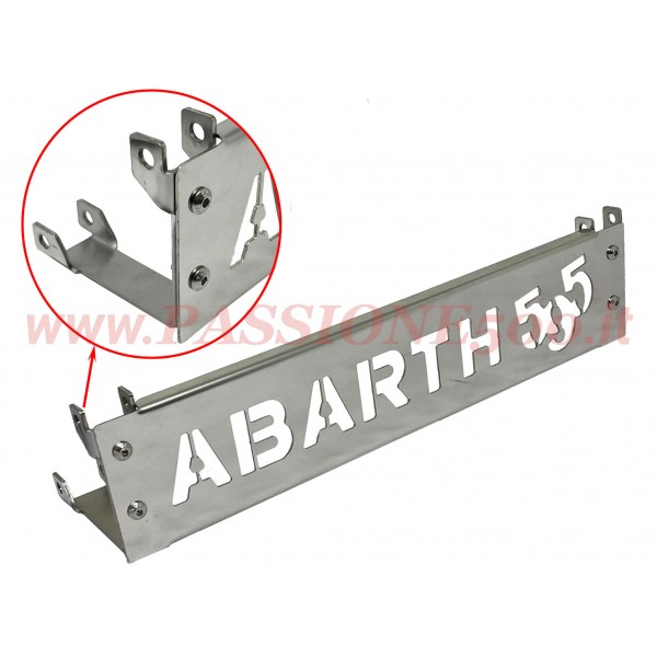 GRIGLIA ALZACOFANO POSTERIORE INOX ABARTH 595 FIAT 500 - con staffe regolabili 