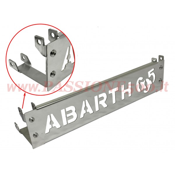 GRIGLIA ALZACOFANO POSTERIORE ACCIAIO INOX ABARTH 695 FIAT 500  - con staffe regolabili 