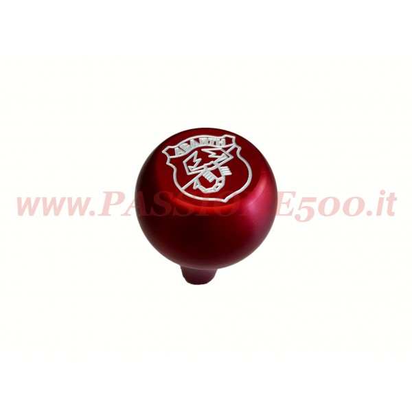 POMELLO LEVA CAMBIO IN METALLO ROSSO CON LOGO ABARTH - FIAT 500 