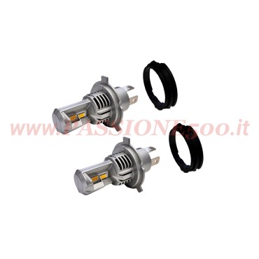COPPIA LAMPADINE A LED PER PROIETTORE ANTERIORE - ALTA RESA LUMINOSA - FIAT 500 F L R GIARD