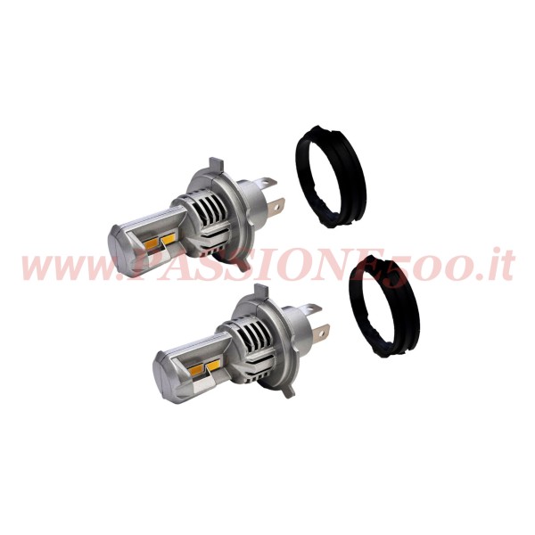 COPPIA LAMPADINE A LED PER PROIETTORE ANTERIORE - ALTA RESA LUMINOSA - FIAT 500 F L R GIARD