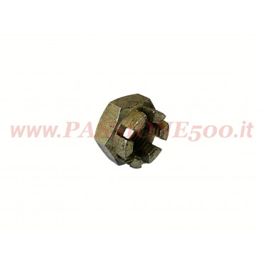 DADO A CORONA PER FISSAGGIO PIGNONE COPPIA CONICA FIAT 500 / 126