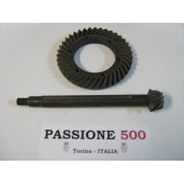 COPPIA CONICA RAPPORTO 8/39 FIAT 500 R - 126 - MADE IN ITALY