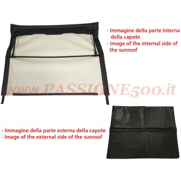 BLACK FOLDING TOP COVER WITH BLACK CHASSIS FIAT 500 F L R
