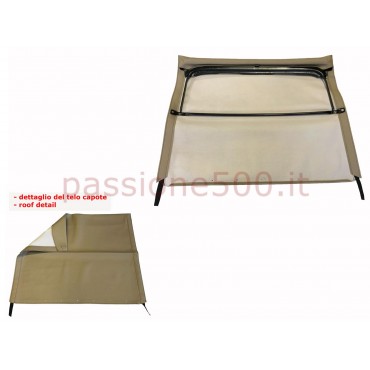 CAPOTE BEIGE MONTATA CON TELAIO ANTERIORE FIAT 500 F L R