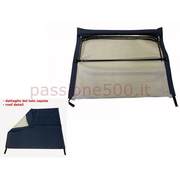 CAPOTE BLU MONTATA CON TELAIO ANTERIORE FIAT 500 F L R