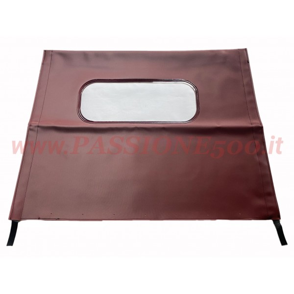 RED BORDEAUX FOLDING TOP COVER WITH WINDOW FIAT 500 F L R