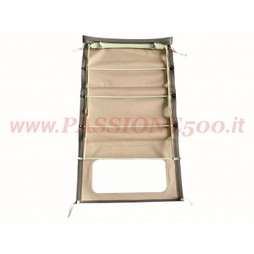 CAPOTE LUNGA TELO MARRONE MONTATA CON TELAIO FIAT 500 N D