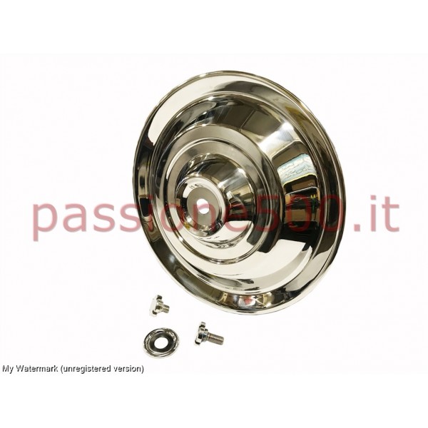 KIT OF 4 STAINLESS STEEL WHEEL CAP - HIGH QUALITY - FIAT 500 JOLLY GHIA