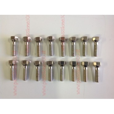 KIT OF 16 SPORTIVE WHEEL RIM CONICAL BOLT- HIGH QUALITY - FIAT 500 & 126