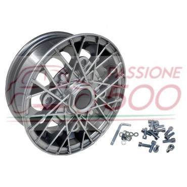 KIT 4 CERCHI IN LEGA SPORTIVI TIPO RAY SUPERLOOK FIAT 500 - 4,5 x 12 ''