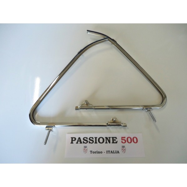 COUPLE OF CHROMED VENT WINDOW FRAME FIAT 500 N - HIGH QUALITY