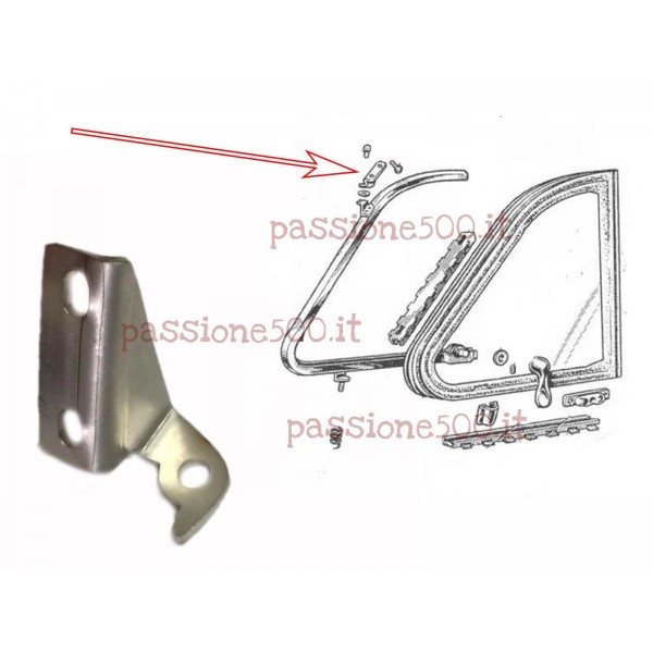 STAFFA SINISTRA SU PORTA PER FISSAGGIO TELAIO DEFLETTORE FIAT 500 N