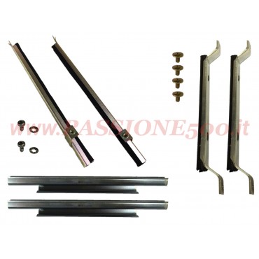 COMPLETE KIT OF DOORS WINDOW GLASS GUIDES FIAT 500 F L R