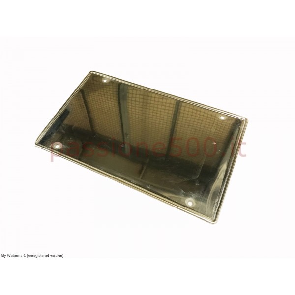 CORNICE DI BASE PORTATARGA POST IN INOX FIAT 500 - TARGHE PROV. ARANCIONE - DAL 1975 FINO AL 1983