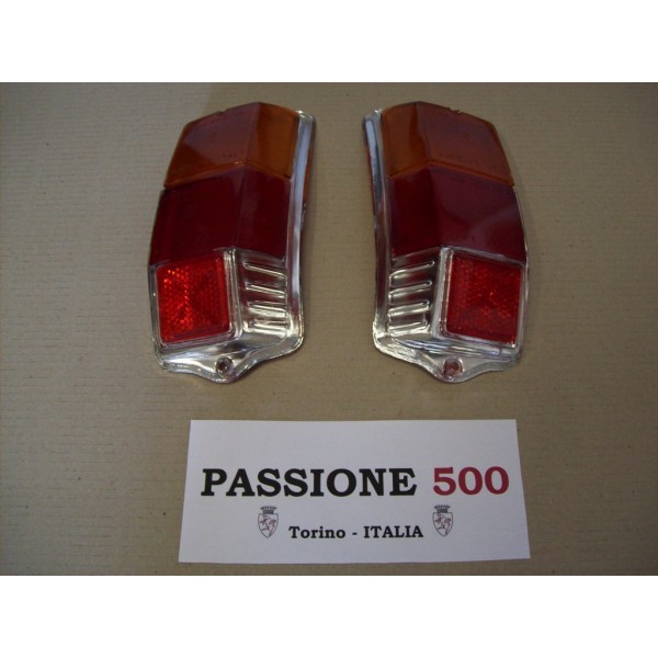 COUPLE OF REAR LENS FOR TAIL LAMPS - ALTISSIMO TYPE - FIAT 500 F L R