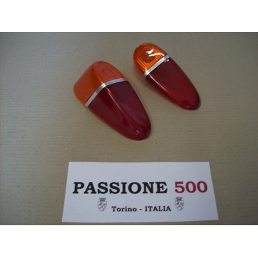 COUPLE OF REAR LENS FOR TAIL LAMPS FIAT 500 N