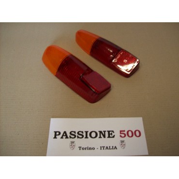 COUPLE OF REAR LENS FOR TAIL LAMPS FIAT 500 GIARDINIERA