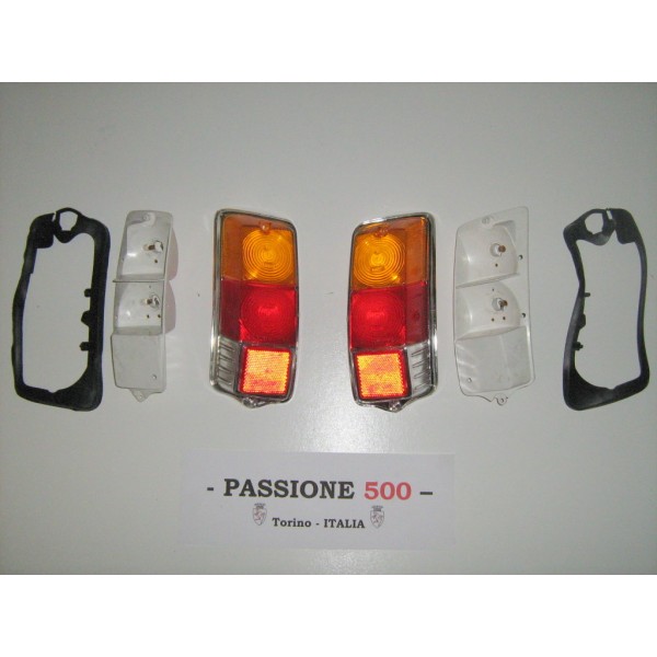 COUPLE OF COMPLETE TAIL LAMPS - STAR TYPE - FIAT 500 F L R