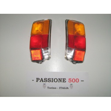 COUPLE OF REAR LENS FOR TAIL LAMPS - STAR TYPE - FIAT 500 F L R