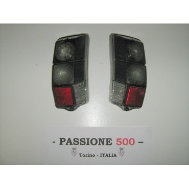 COUPLE OF GREY REAR LENS FOR TAIL LAMPS FIAT 500 F L R