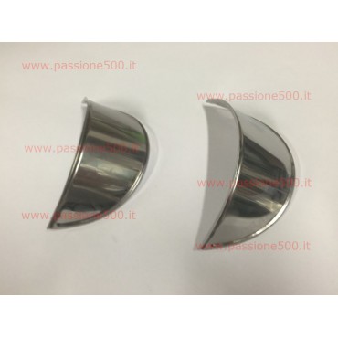 PAIR OF SPORTIVE EXTENSION FOR CHROMED FRAME OF HEADLAMPS FIAT 500 