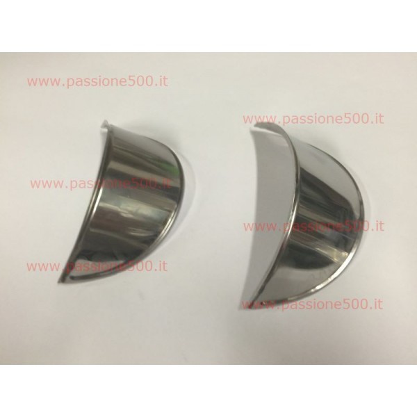 PAIR OF SPORTIVE EXTENSION FOR CHROMED FRAME OF HEADLAMPS FIAT 500 