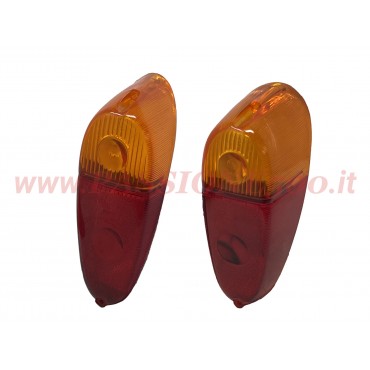 COUPLE OF REAR LENS FOR TAIL LAMPS FIAT 500 N