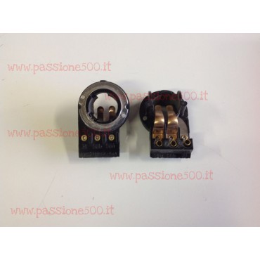 COUPLE OF BULB SUPPORTS FOR HEADLAMPS TYPE CARELLO FIAT 500 D