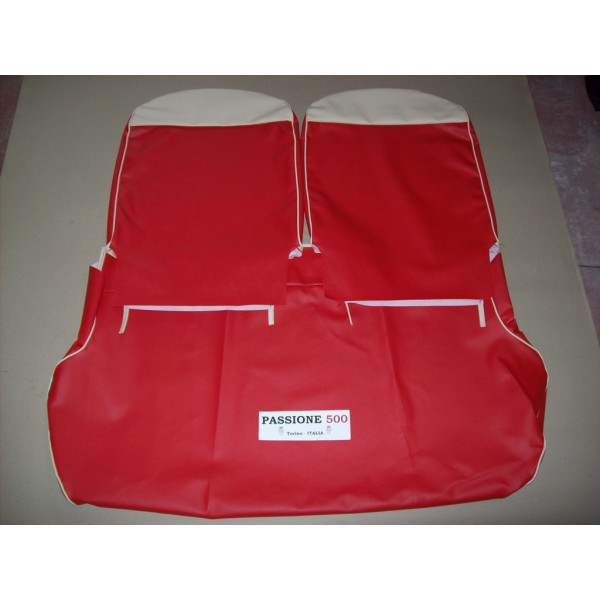 COMPLETE RED SEAT COVERS FIAT 500 D to 1963