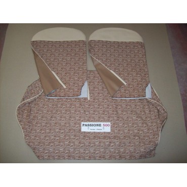 COMPLETE BROWN STRIPED SEAT COVERS FIAT 500 F until 1968