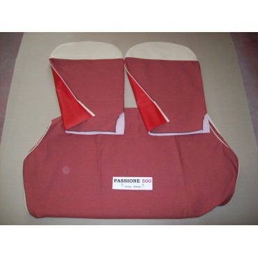 COMPLETE RED SEAT COVERS FIAT 500 D until 1962