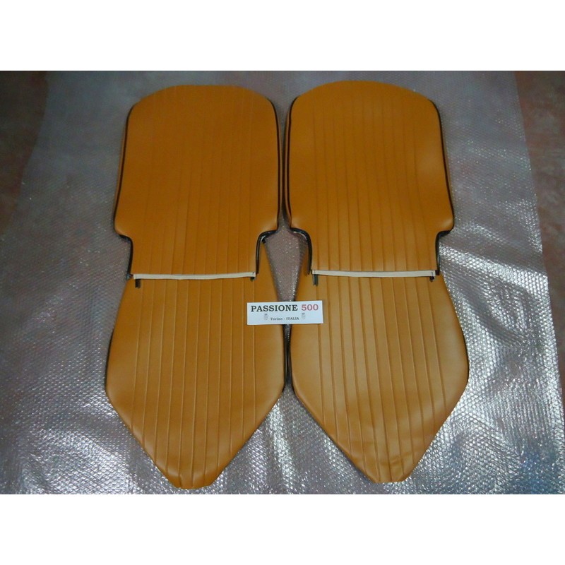 FRONT BROWN SEAT COVERS FIAT 500 L