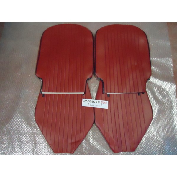 FRONT DARK-RED SEAT COVERS FIAT 500 L