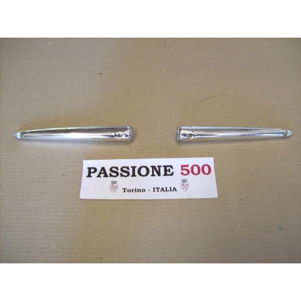 COUPLE OF ALUMINIUM WING FOR CENTRAL EMBLEM FIAT 500 N D 