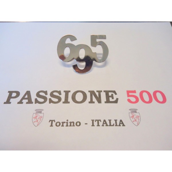 695 ABARTH EMBLEME IN CHROMED METAL FOR REAR TRUNK 6,5x5 cm FIAT 500