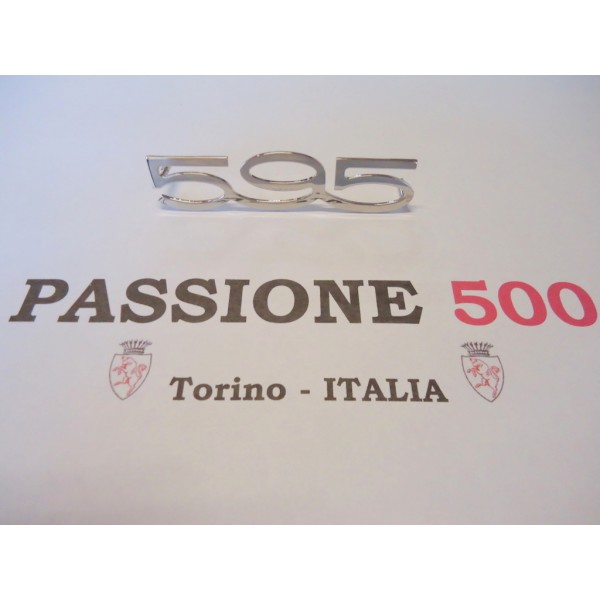595 ABARTH EMBLEME IN CHROMED METAL FOR DASHBOARD 9x1,7 cm FIAT 500