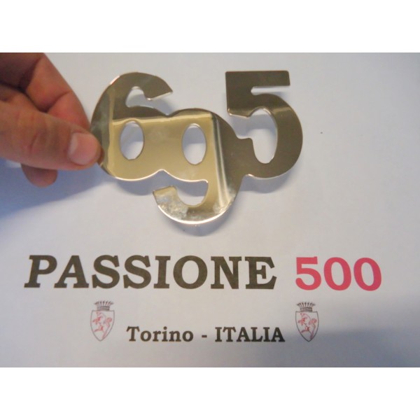 695 ABARTH EMBLEME IN CHROMED METAL FOR FRONT HOOD 11,5x9 cm FIAT 500