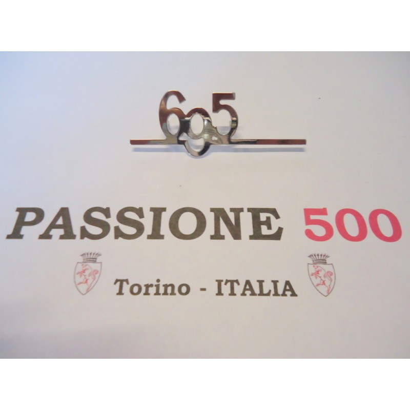 695 ABARTH EMBLEME IN CHROMED METAL FOR DASHBOARD 9x3,3 cm FIAT 500