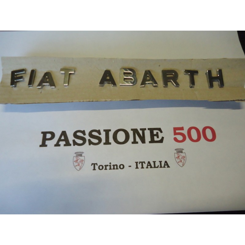 FIAT ABARTH EMBLEME IN CHROMED METAL - SEPARATE LETTERS - FIAT 500