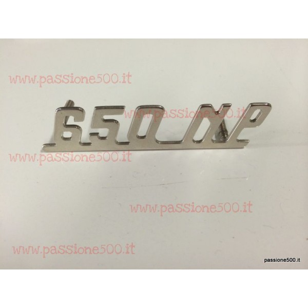 GIANNINI EMBLEM 650 NP IN CHROMED METAL FOR DASHBOARD 70x17 mm FIAT 500  
