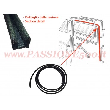 GUARNIZIONE CANALINO ARMATO SCORRIVETRO PORTA FIAT 500 
