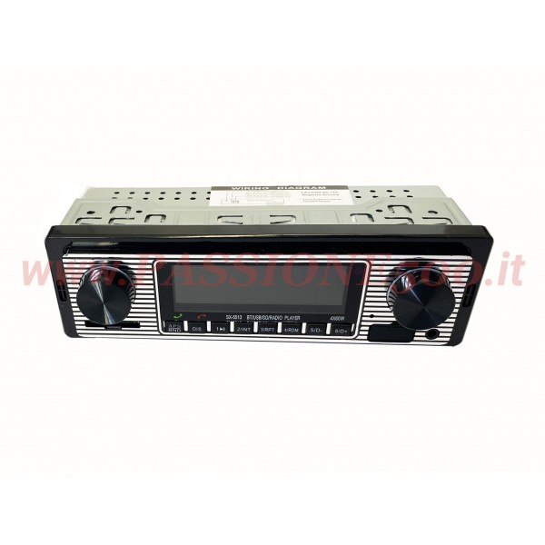 AUTORADIO FM / MP3 STILE VINTAGE CON BLUETOOTH FIAT 500 